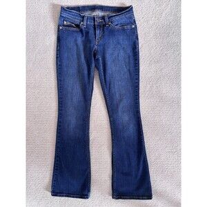 Levi's Womens Bootcut Jeans Low Rise 26x32 Dark Wash Stretch Denim Boho Western